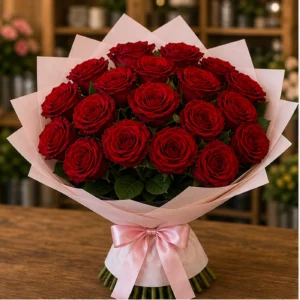 Buchet 25 Trandafiri Rosii Premium - poza 1