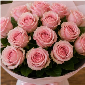 Buchet 25 Trandafiri Roz Premium - poza 4