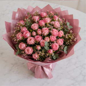 Buchet Acasă București Roseline cu Miniroze și Alstroemeria - imagine 4