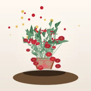 Buchet Crăciun Elegant cu Trandafiri Roșii și Ilex - imagine 1