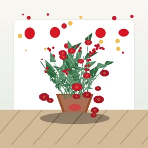 Buchet Crăciun Elegant cu Trandafiri Roșii și Ilex - imagine 3