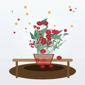 Buchet Crăciun Elegant cu Trandafiri Roșii și Ilex - imagine 4
