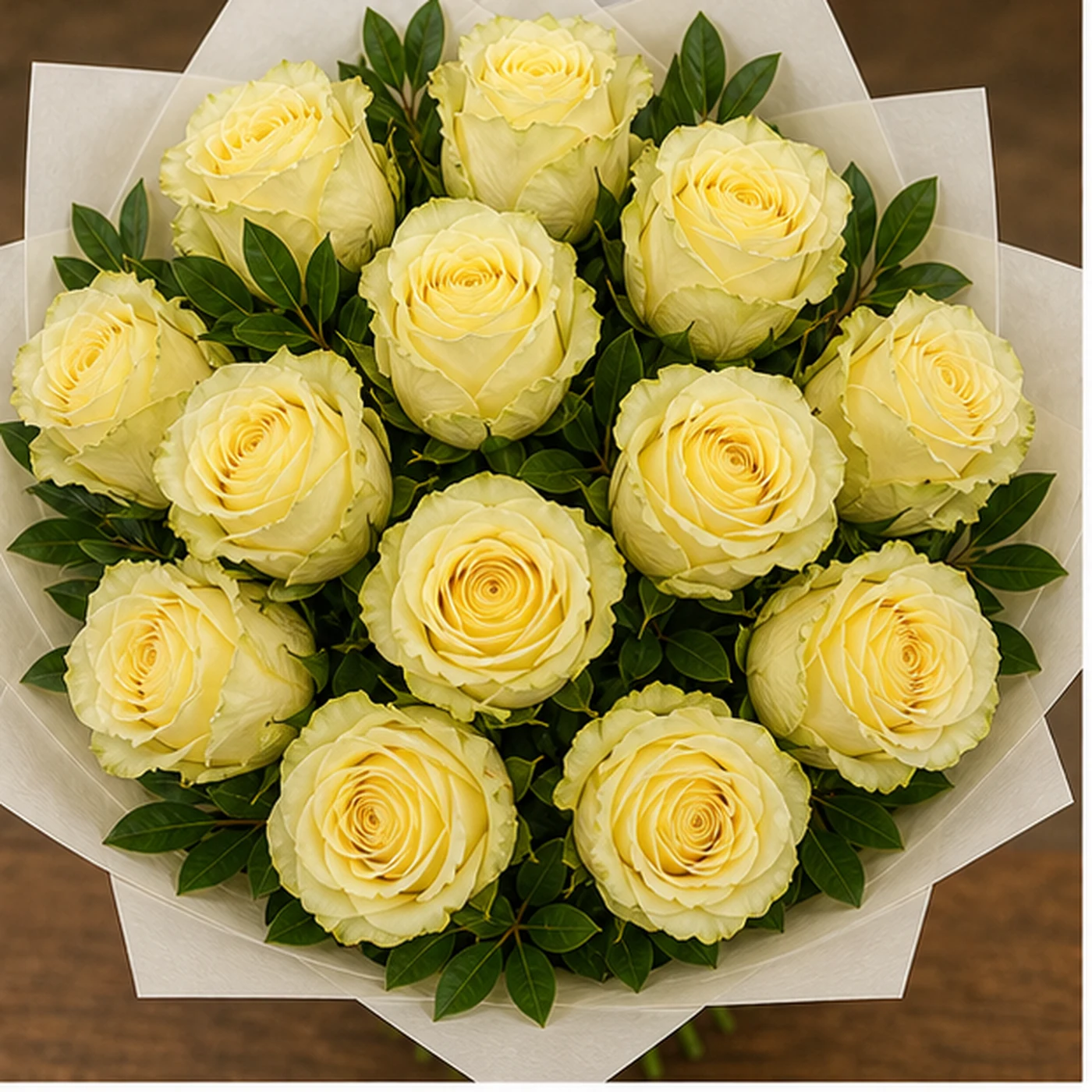 Buchet cu 15 trandafiri galbeni natural - poza 4