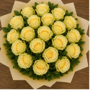 Buchet cu 27 trandafiri galbeni generos - poza 4