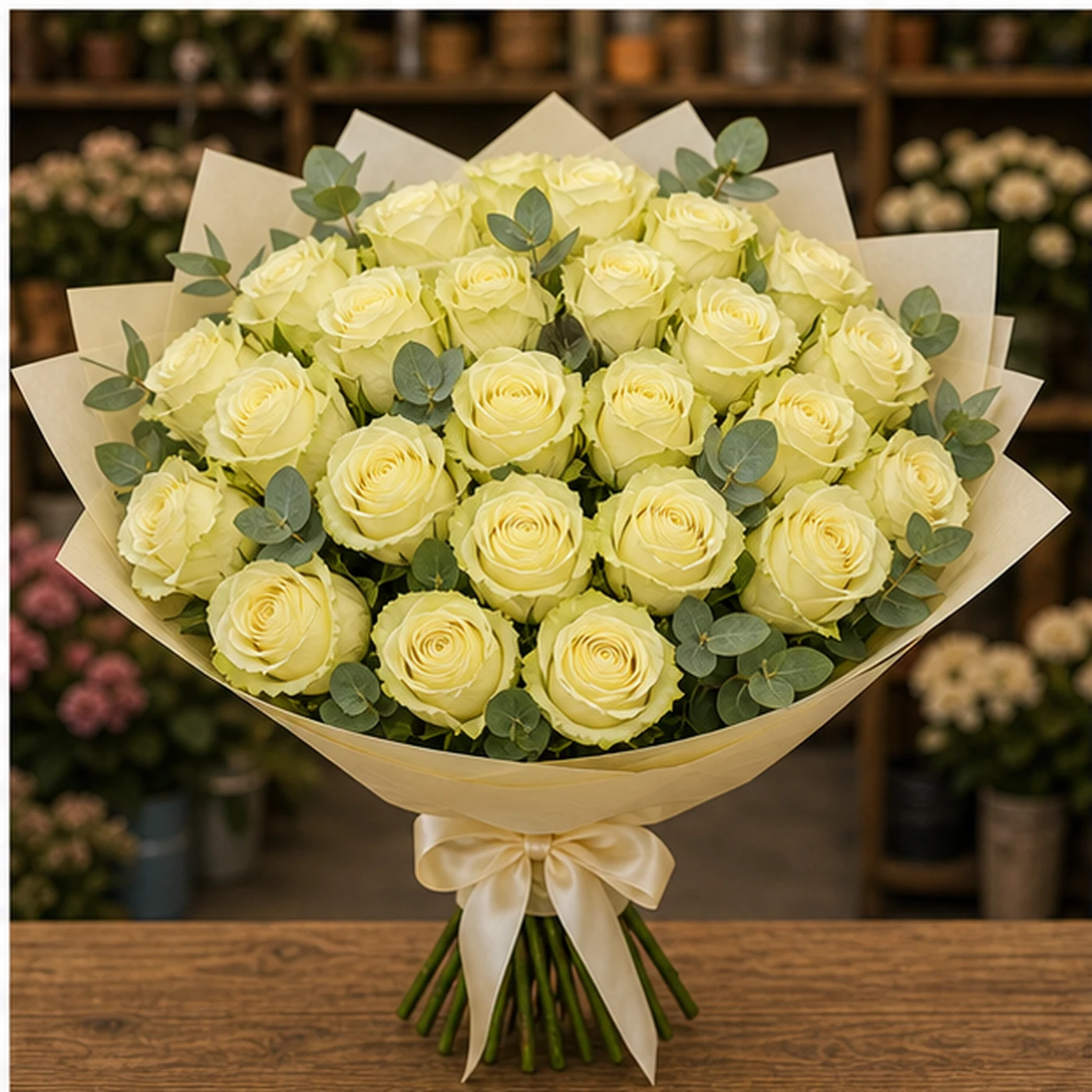 Buchet cu 29 trandafiri galbeni rafinat - poza 1