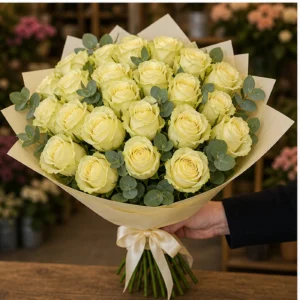 Buchet cu 29 trandafiri galbeni rafinat - poza 2