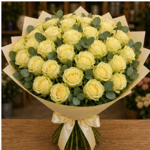 Buchet cu 35 trandafiri galbeni premium - poza 1