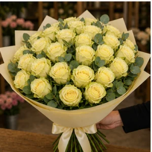 Buchet cu 35 trandafiri galbeni premium - poza 2