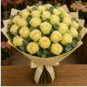 Buchet cu 35 trandafiri galbeni premium - poza 3