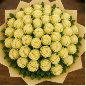 Buchet cu 37 trandafiri galbeni festiv - poza 4