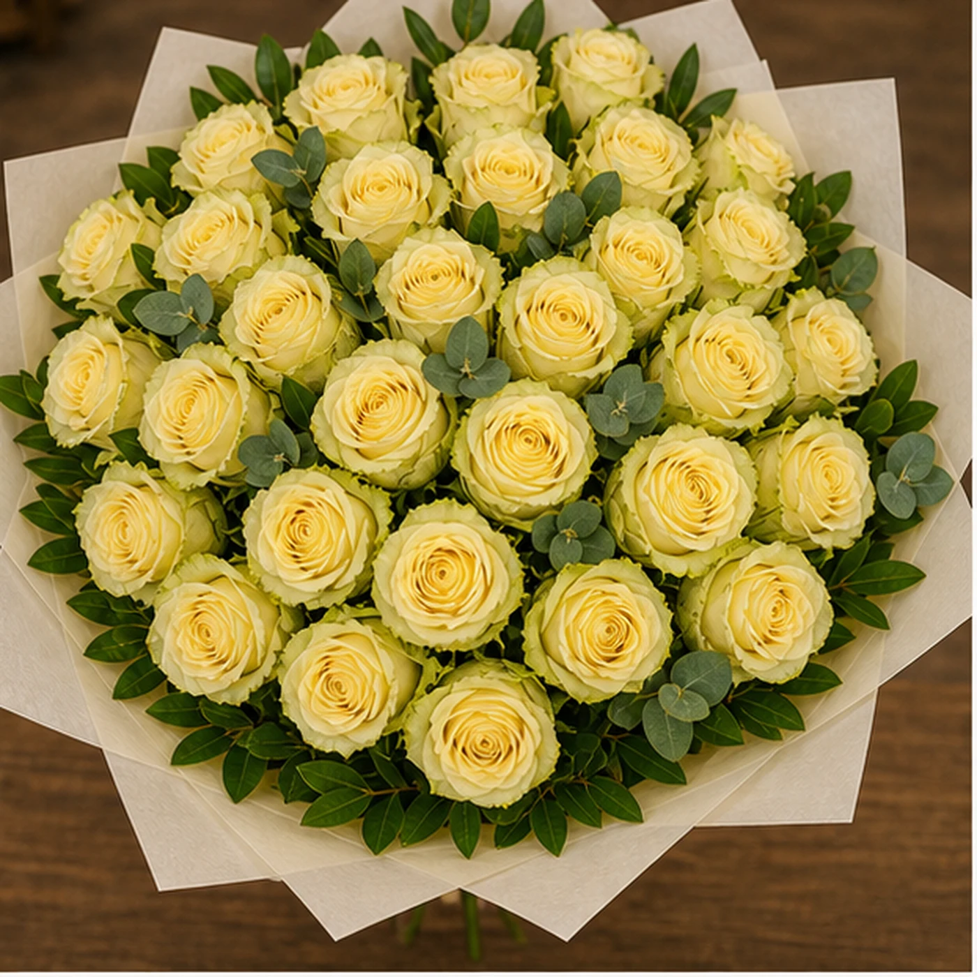 Buchet cu 39 trandafiri galbeni spectaculos - poza 4