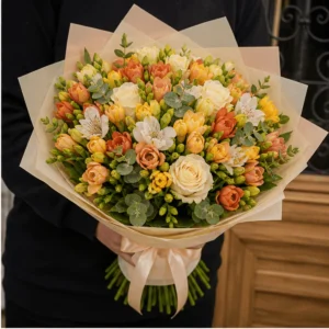 Buchet cu frezii premium in nuante calde - poza 2
