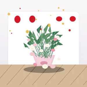 Buchet Dragobete Blush cu Lalele Roz și Frezii Albe - imagine 3