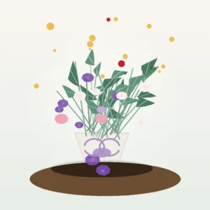Buchet Dragobete Lila cu Iriși și Lisianthus - imagine 1