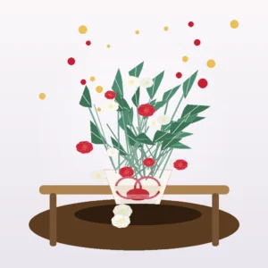 Buchet Dragobete Roșu Alb cu Santini și Waxflower - imagine 4