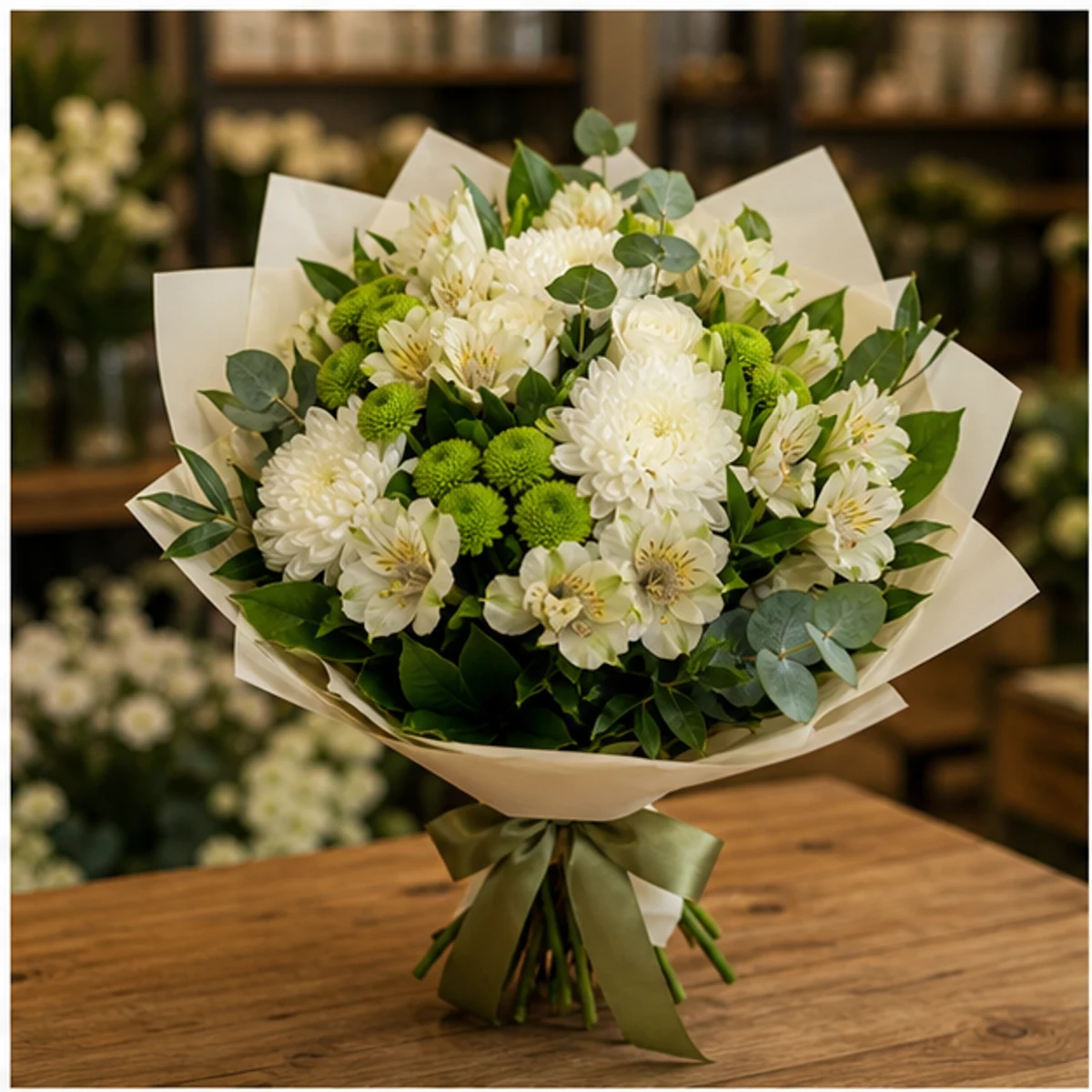 Buchet flori aniversare pentru parinti cu alstroemeria si crizanteme - poza 1