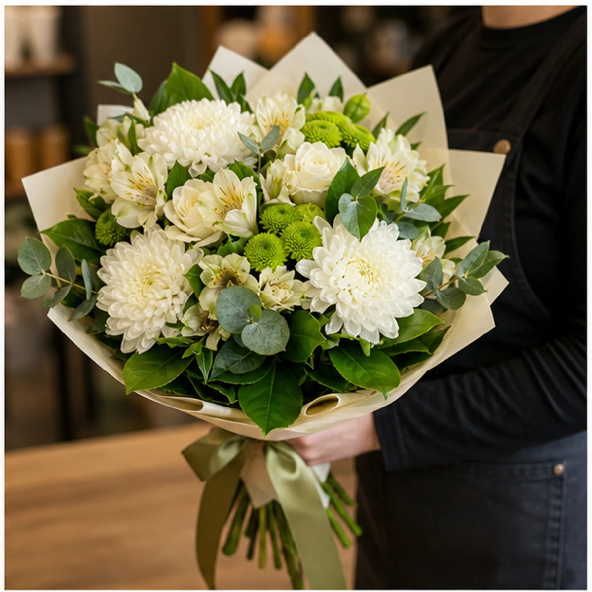 Buchet flori aniversare pentru parinti cu alstroemeria si crizanteme - poza 2