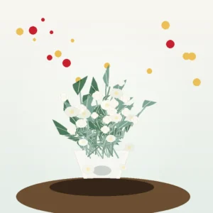 Buchet Flori de Crăciun Snow White cu Lisianthus - imagine 2