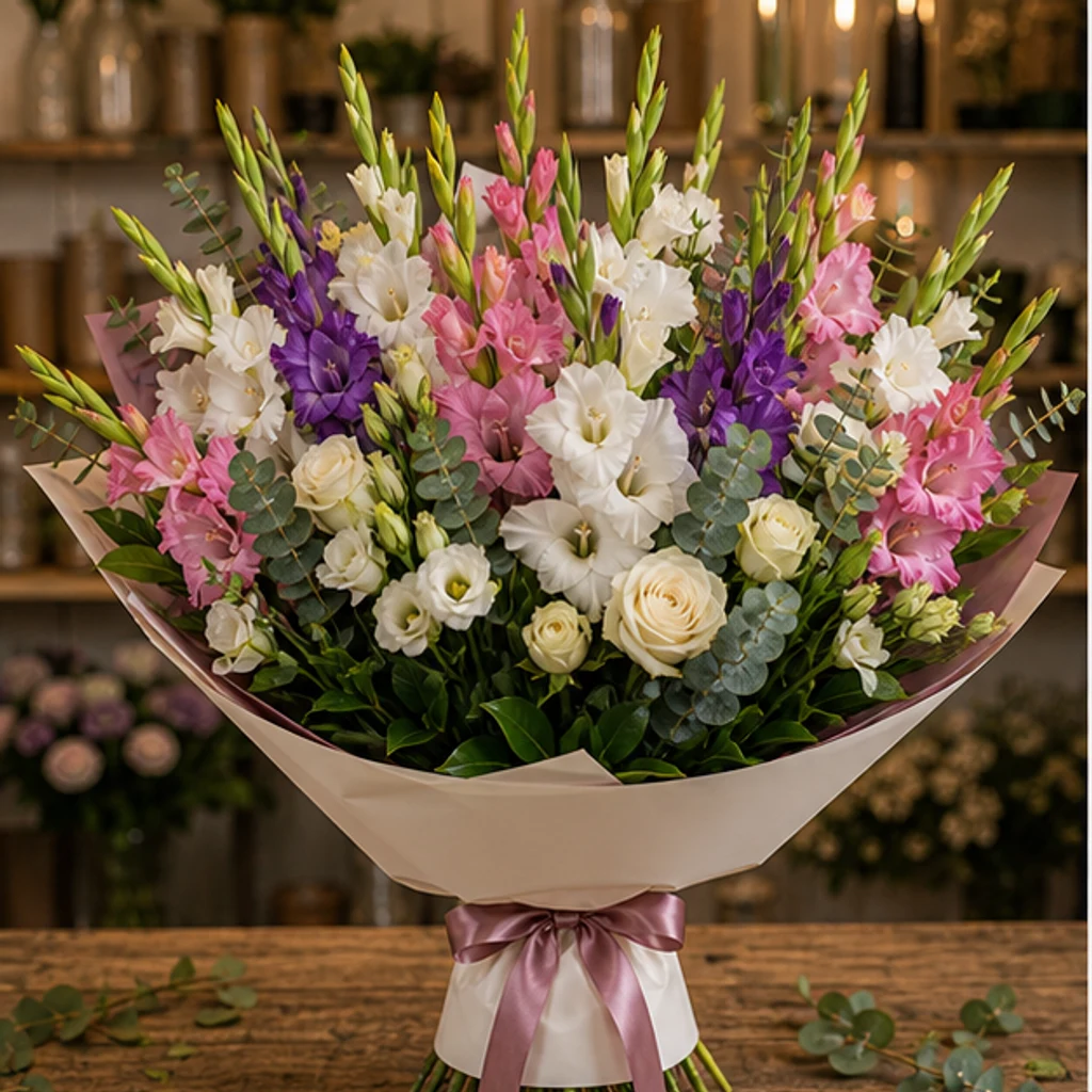 Buchet gladiole premium mixt ceremonie - poza 1