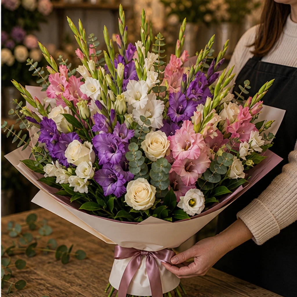 Buchet gladiole premium mixt ceremonie - poza 2