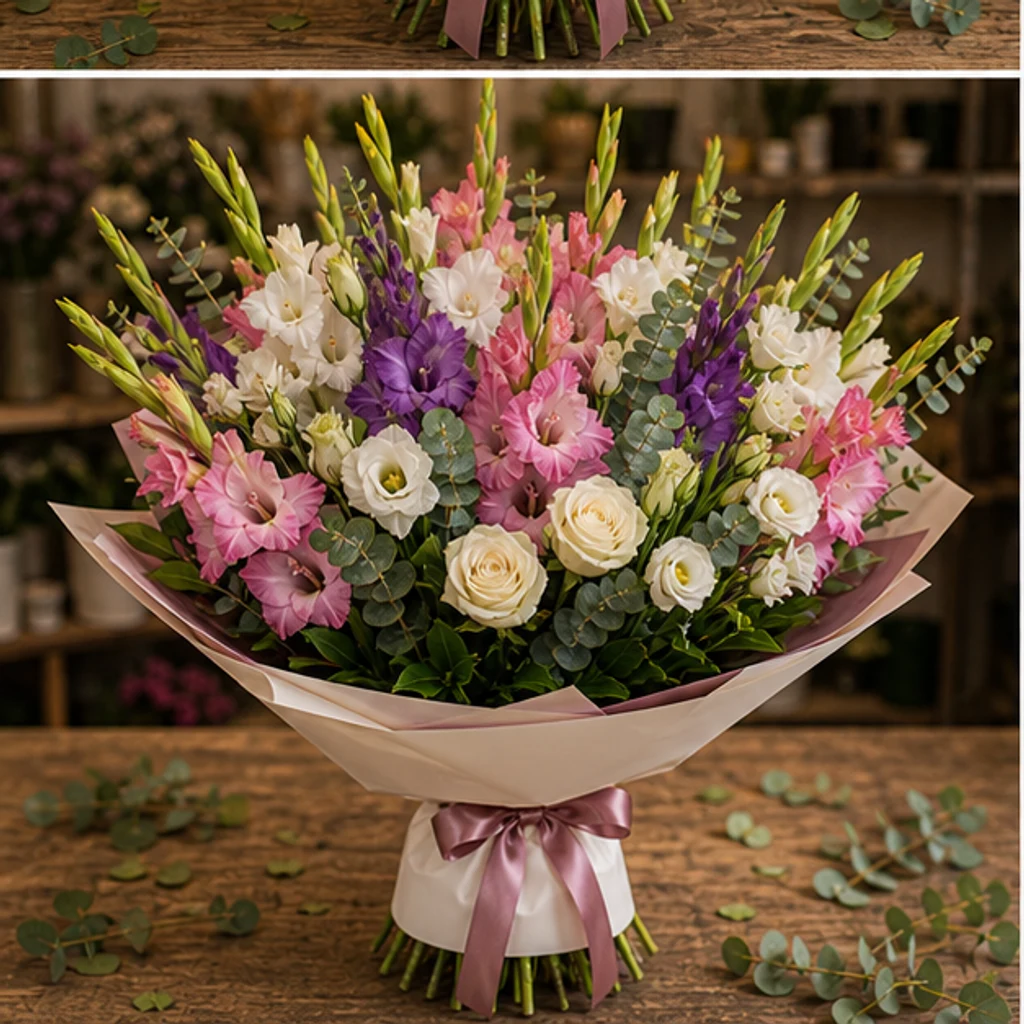 Buchet gladiole premium mixt ceremonie - poza 3