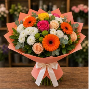 Buchet Online colorat cu gerbera - poza 1
