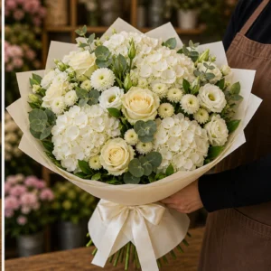 Buchet Online grandios alb crem - poza 2