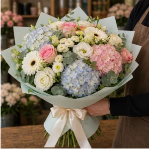 Buchet Online lux multicolor cu hortensie - poza 2