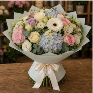Buchet Online lux multicolor cu hortensie - poza 3