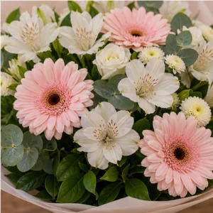 Buchet Online pastel cu gerbera si alstroemeria - poza 4