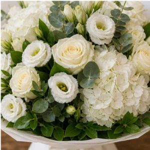Buchet Online premium alb cu hortensie - poza 4