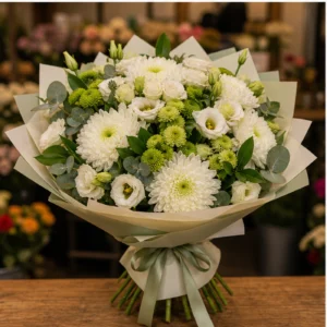 Buchet Personalizat alb verde elegant - poza 3