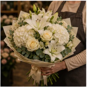 Buchet Personalizat de lux alb crem - poza 2