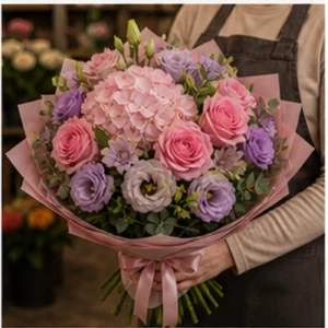 Buchet Personalizat grandios roz lila - poza 2