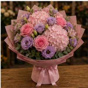 Buchet Personalizat grandios roz lila - poza 3