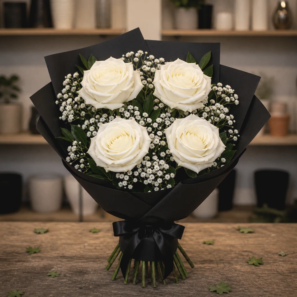 Buchet Rămas Bun White Grace - imagine 3