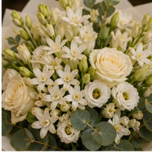 Buchet Tuberoze elegant alb crem - poza 4