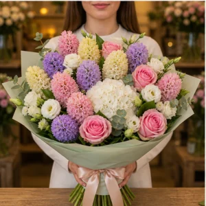 Buchet Zambile lux primavaratic multicolor - poza 3