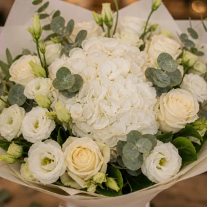 Cadou pentru ea premium cu hortensie alba - poza 2