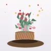Coș Dragobete Poveste Românească cu Trandafiri și Alstroemeria - imagine 1