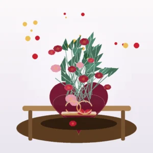 Cutie Dragobete Inimă Catifea cu Trandafiri Burgundy - imagine 4