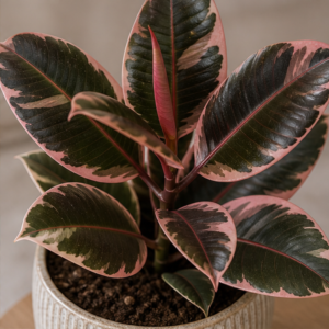 Ficus Elastica Ruby în Ghiveci Elegant - imagine 2