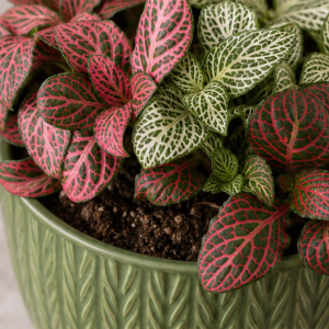 Fittonia Mix în Ghiveci Decorativ Verde - imagine 2