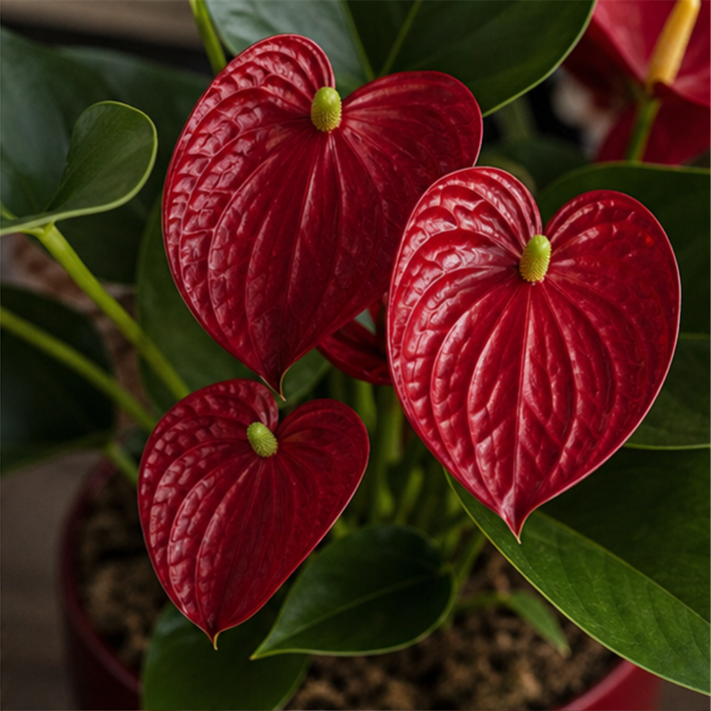 Flori de Apartament Anthurium Ruby Desk - imagine 2