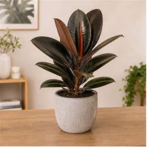 Flori de Apartament Ficus Elastica Burgundy Home - imagine 1