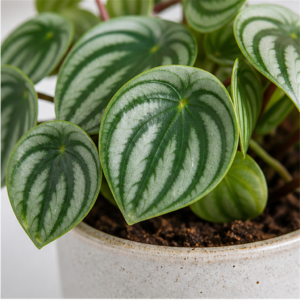 Flori de Apartament Peperomia Watermelon Fresh Desk - imagine 2