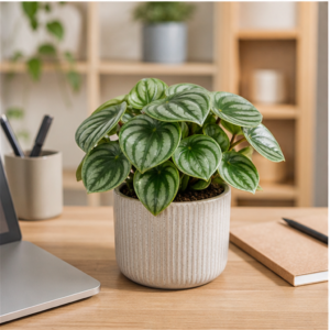 Flori de Apartament Peperomia Watermelon Fresh Desk - imagine 3