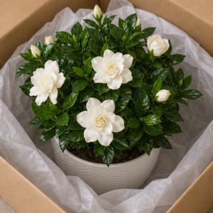 Gardenia Parfumată în Ghiveci Alb - imagine 4