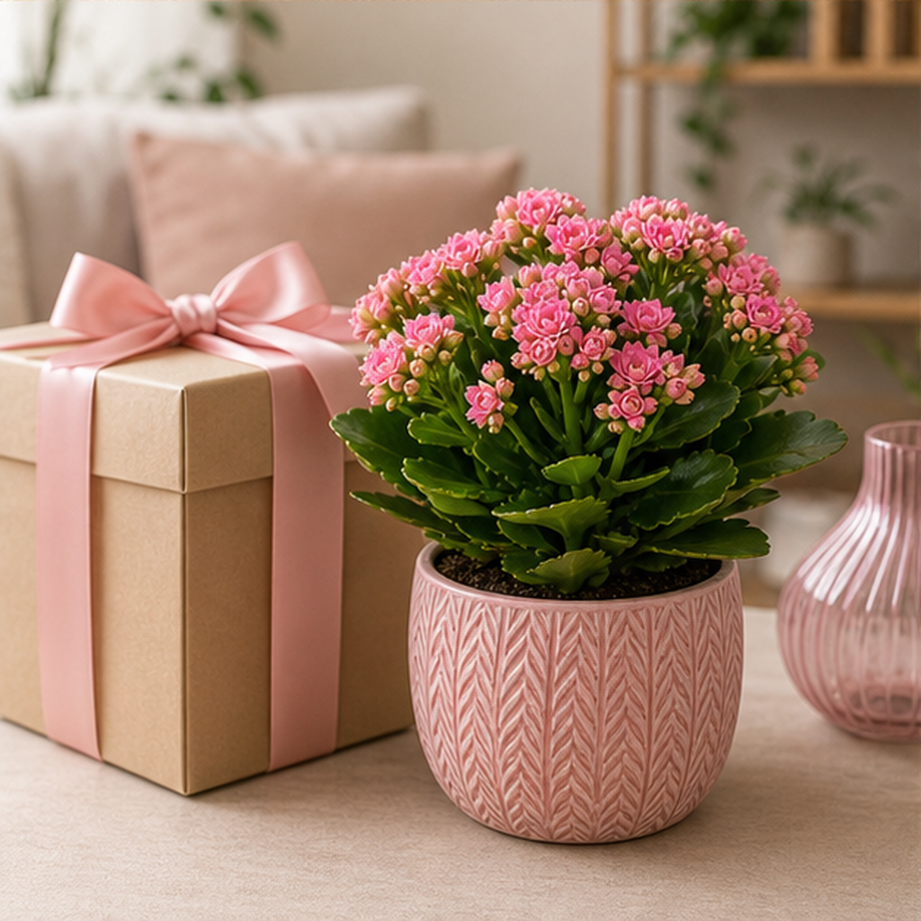 Kalanchoe Roz în Ghiveci Cadou - imagine 3