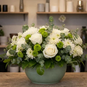 Livrare Aranjament Floral pentru Petreceri Private bufet alb verde - poza 1